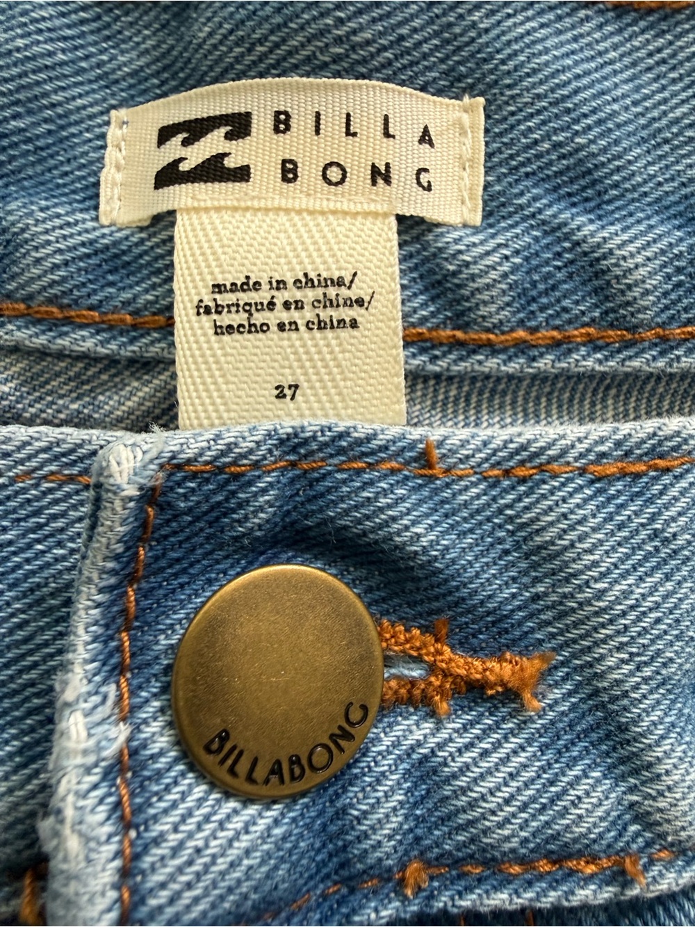 Billabong Women's Drift Away frayed denim shorts - Picture 3 of 7